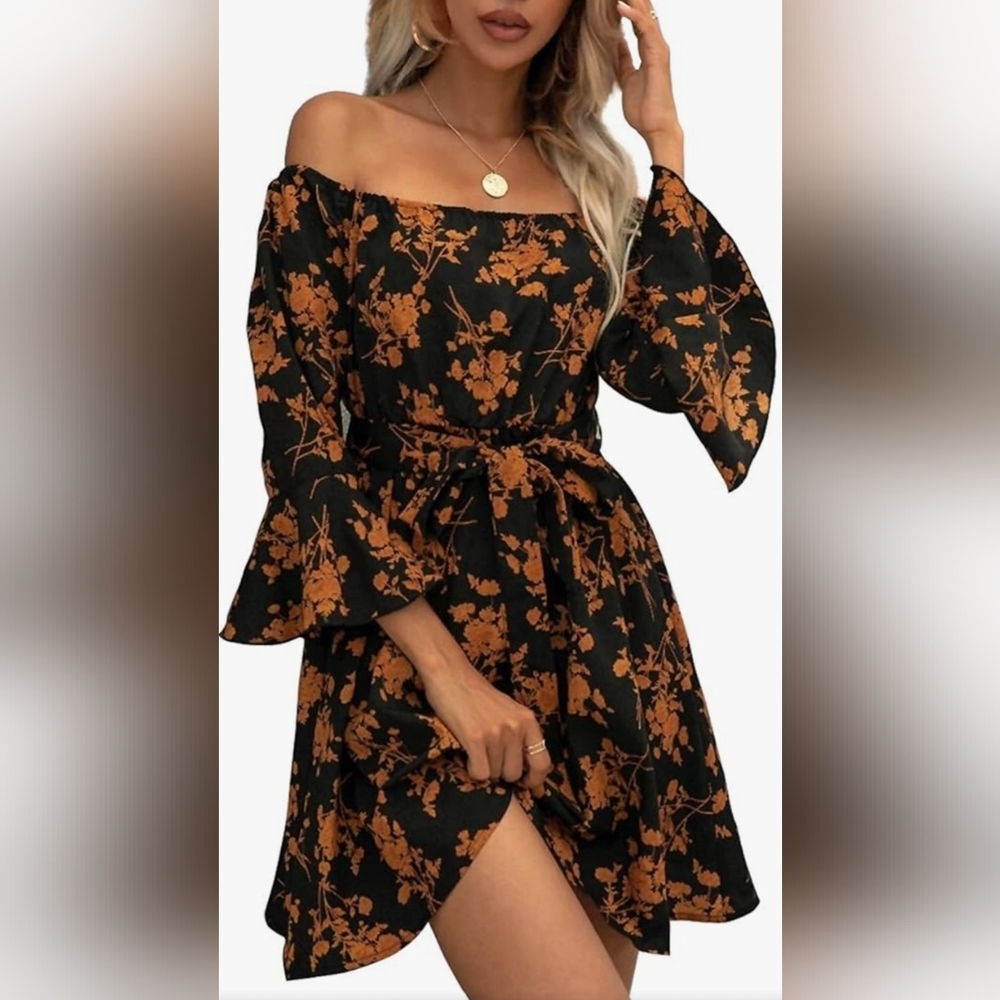 Off shoulder Floral Dress - EUC